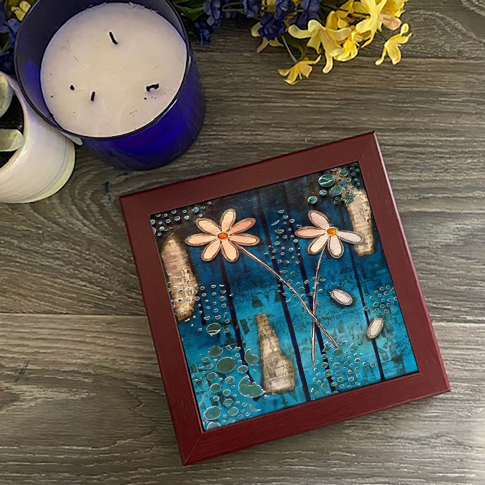 Art tile- Trivet-ceramic tile- Hot plate  - Custom Photo Ceramic Tile Hotplate - Colorful tile-kitchen decor-ceramic trivet- kitchen decor