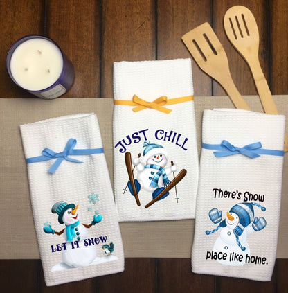 Snowman Dish Towels