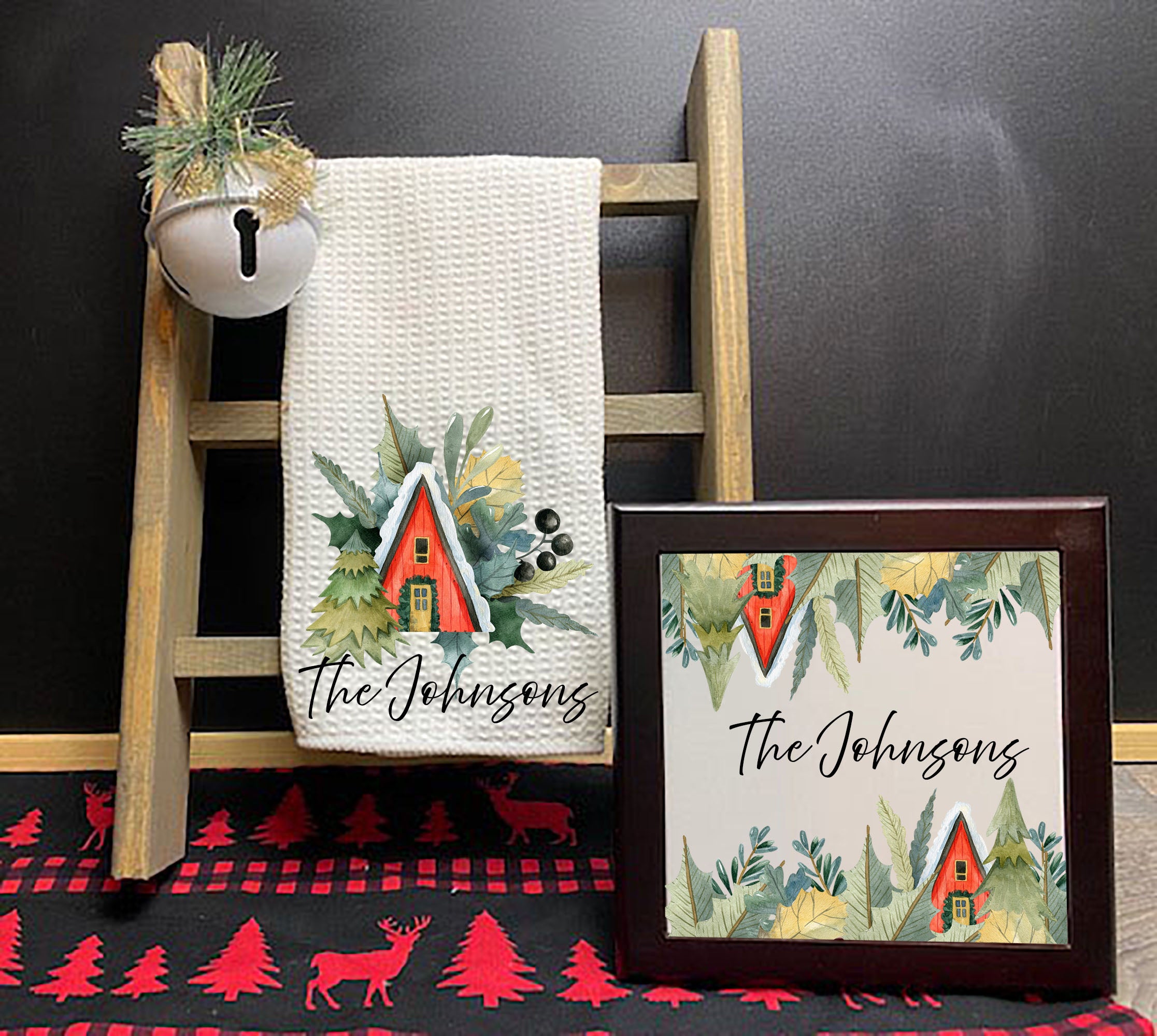 Christmas  House Dish Towels